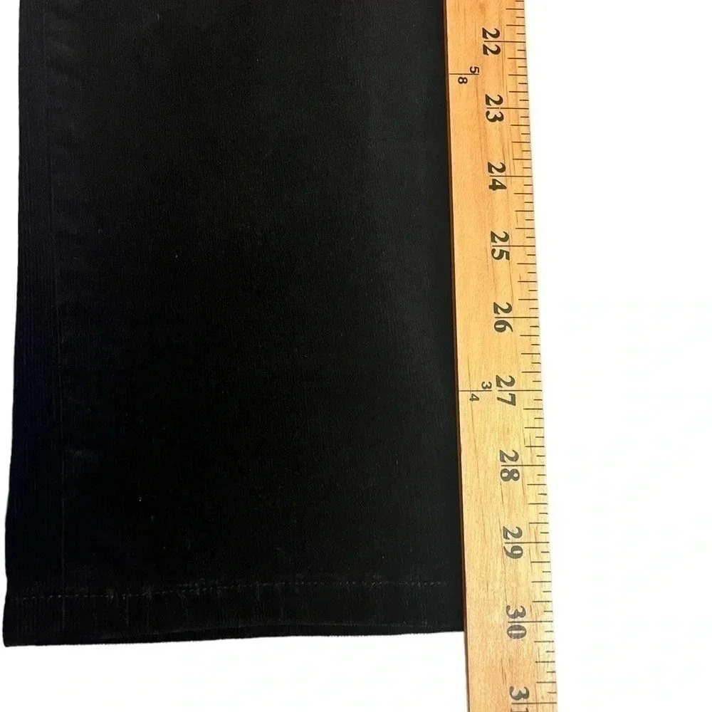 LRL Micro Corduroy Straight Leg Pants Classic Black Size 4 - Picture 8 of 15